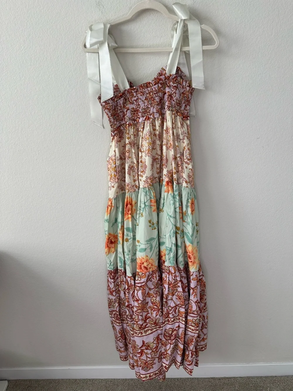 Free People Bluebell Cotton Tiered Maxi Dress SZ XS - Picture 5 of 6
